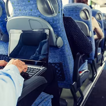 interior de autobus